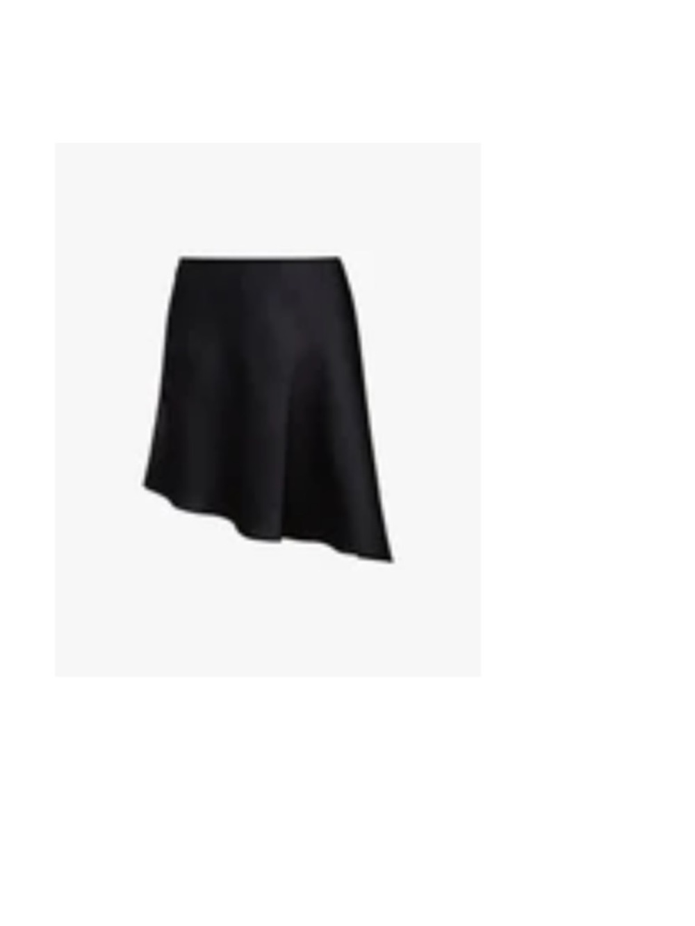 asymmetrical weworewhat black satin silky mini skirt